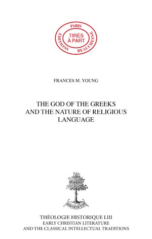 THE GOD OF THE GREEKS AND THE NATURE OF RELIGIOUS LANGUAGE